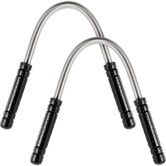 2 Pieces Facial Hair Remover Spring Eyebrow Face Epilator Threading Tool Remove Hair from Upper Lip, Chin, Cheeks and Neck for Women Men, Black