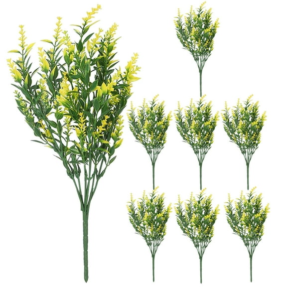 2 Pack Artificial Green Plants Decorative Flowers for Home Office Indoor Outdoor Decor Realistic Faux Plants