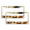 thumbnail image 1 of 2 Pieces Fall Thanksgiving Farmhouse Pumpkin Harvest License Plate Frames Seasonal Autumn Harvest Vintage Thanksgiving Car Front License Plate Frame Quality Aluminum Metal 2 Hole Gift for Dad, 1 of 6