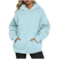 thumbnail image 1 of 2 Pieces Fall Winter Sets for Womens Comfort Casual Athletic Stretch Sweatshirt Ultra Soft Textured Blouse Crew Neck Long Sleeve Tops Fleece Low Waist Dressy Causal Shorts, 1 of 6