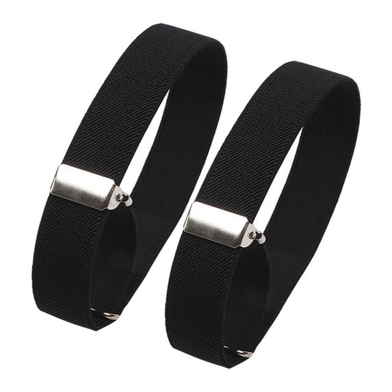 2 Pieces Fashion Mens Shirt Sleeve Holder Elasticated Armbands Black