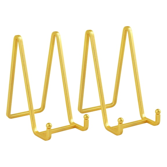 2 Pieces Fashionable Artistics Easel Stands Home Accessory for Showcasing Collector Plates and Small Artworks Use