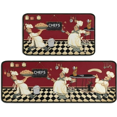 Sloppy Chef Comfort D-Shape Kitchen Floor Rug: 18x30, Skid-Resistant ...