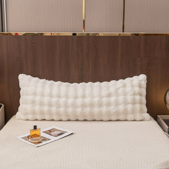 2 Pieces Faux Fur Body Pillowcase, Large Size Fluffy Soft Sleeping Pillowcase, Bedroom Living Room decorBody Pillow