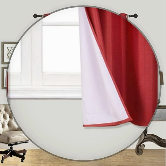 2 Pieces Faux Silk Blackout Room Darkening Window Curtain Solid Pattern with Silver Grommets Energy Efficient Noa Size 63" 84" 95" and 108" Long (Burgundy, 95" Long Length)