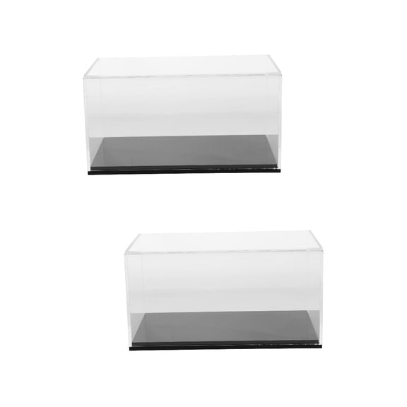 2 Pieces Figure Art Space-saving Toy Display Shelf Models Clear Case for Collectibles Dust-proof Acrylic