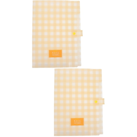 2 Pieces File Holder Storage Bins Cell Phone Office Accessories Rack with Lid Yellow