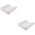 thumbnail image 1 of 2 Pieces File Rack Photo Folder Holder for Desk Paper Plates Office White, 1 of 8