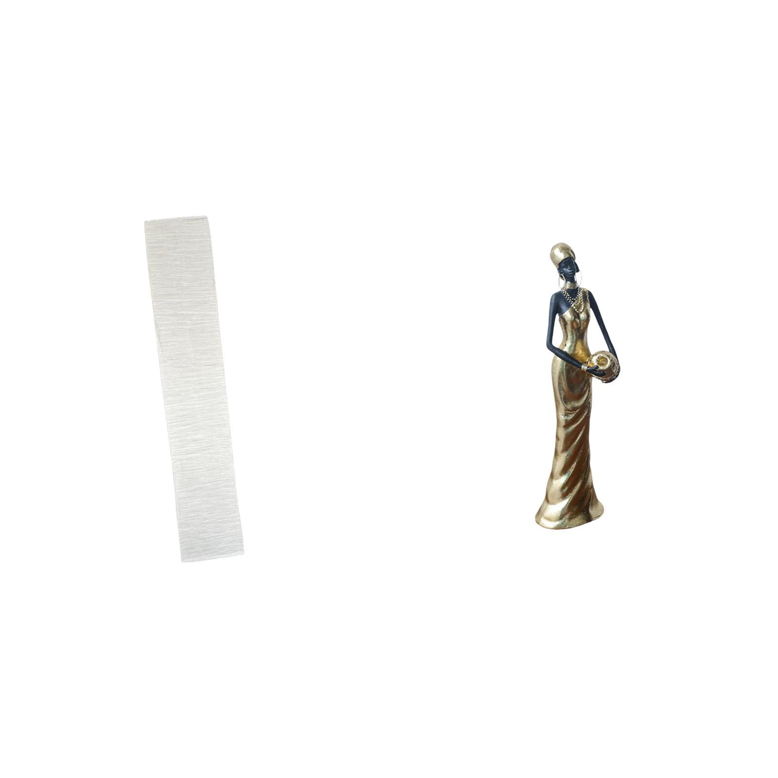2 Pieces Floor Lamp Shade African Lady Statue Resin Ornament Decorative Lighting for Living Room and Home Office