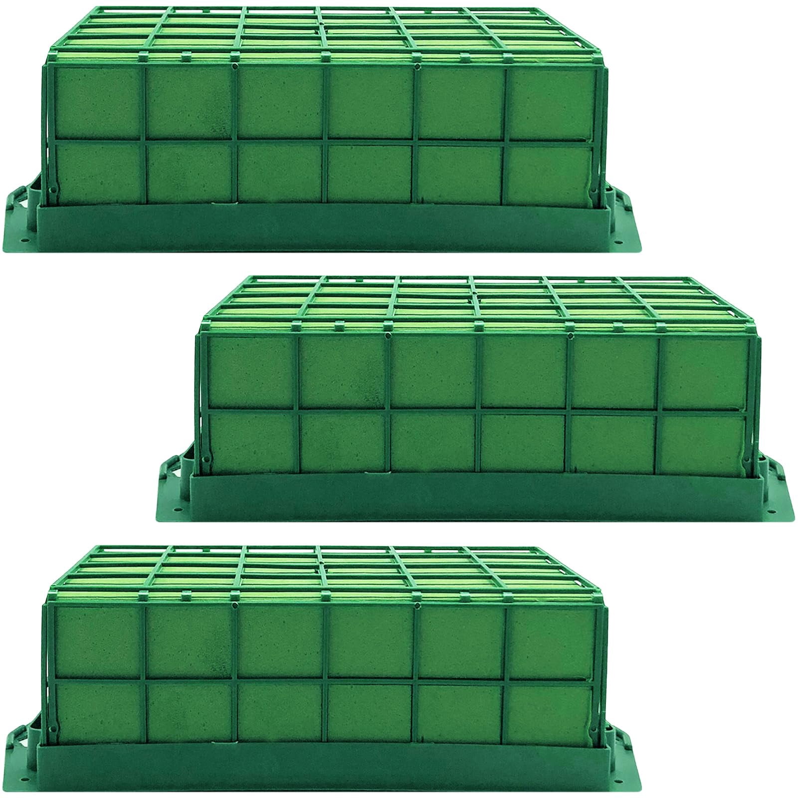 2 Pieces Floral Foam Cage, Flower Arrangements Supplies With Rectangle Holder, Bricks for Fresh Flower Wedding Holiday Decorations