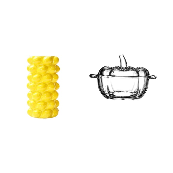 2 Pieces Flower Vase Candy Dish Table Ornament Porcelain and Glass Multifunctional Living Room Office Gift