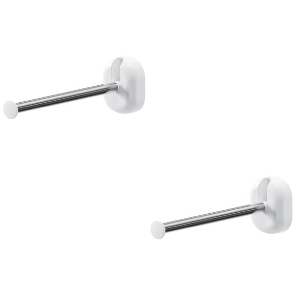 2 Pieces Foldable Hanger Drying Rack No-punch Hanger Rack Floating Wall Shelves Shelf Hooks Clothes Hanger Rack