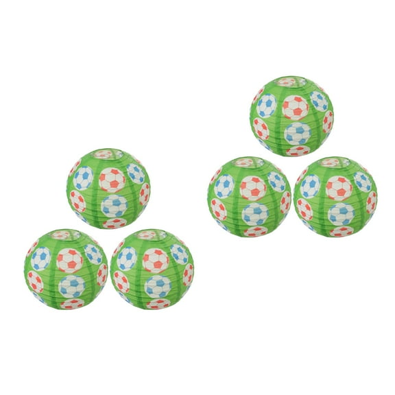 2 Pieces Football Lantern Decor Lanterns Soccer Baby Boy Green