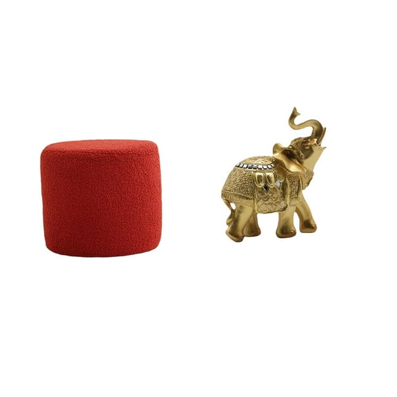 2 Pieces Footstool Ottoman Elephant Decor Resin Material for Bedroom Office Living Room Shelf Display Use