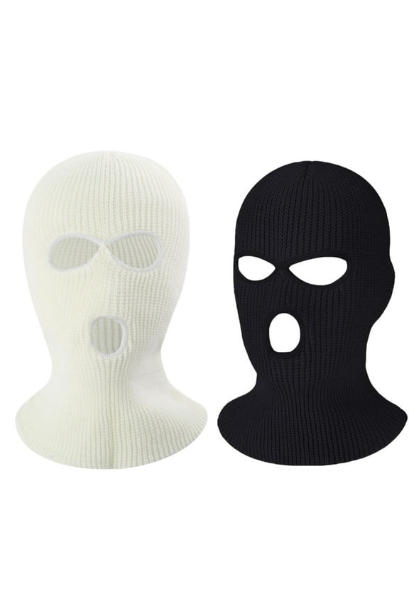 2 Pieces Full Face Mask Cover Ski Mask Winter Balaclava Cap Knitted Face Cover for Winter Outdoor Sports