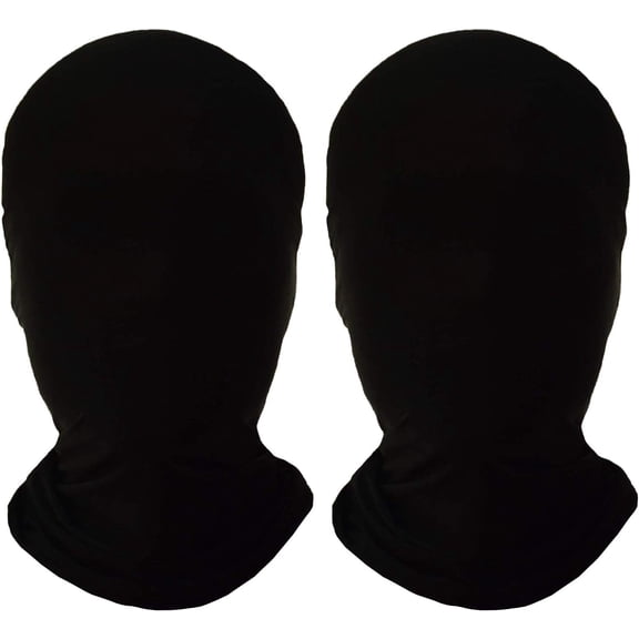 2 Pieces Full Face Mask, Skin Masks, Halloween Spandex Hood for Unisex Cloth