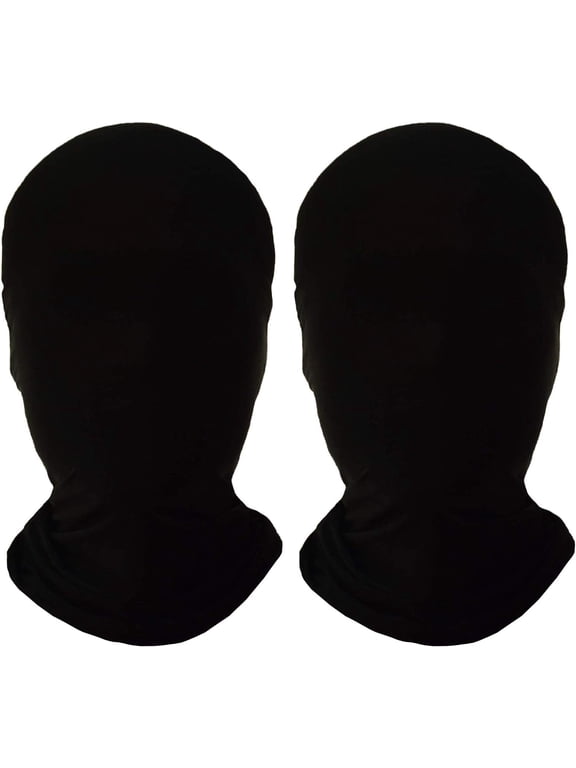2 Pieces Full Face Mask, Skin Masks, Halloween Spandex Hood for Unisex Cloth