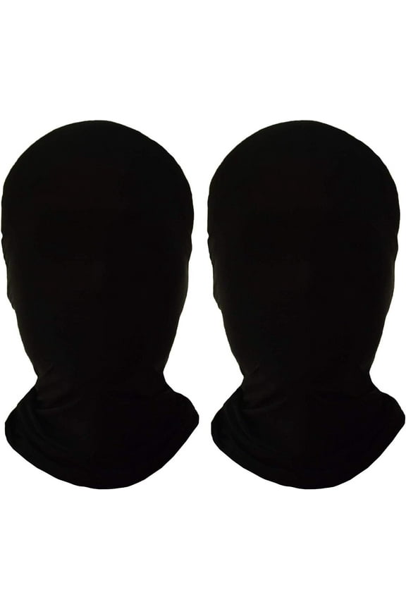 2 Pieces Full Face Mask, Skin Masks, Halloween Spandex Hood for Unisex Cloth
