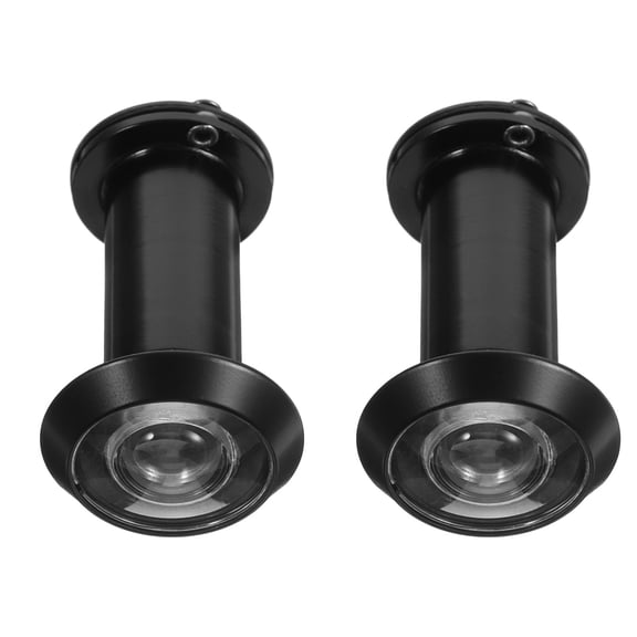 2 Pieces Furniture Door Viewer Security Peephole Scope Cam Black