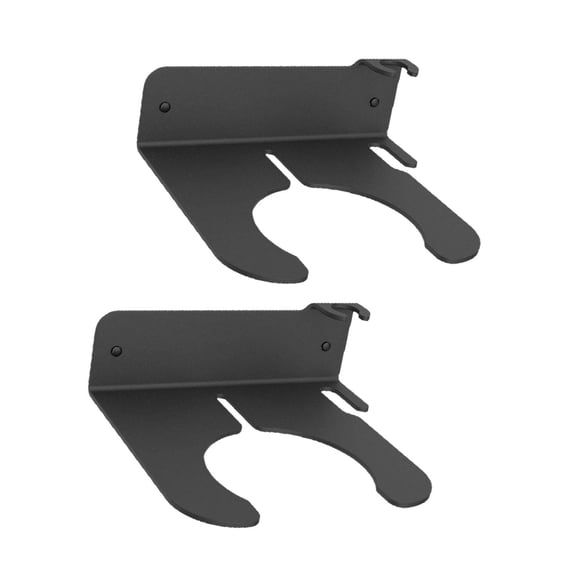 2 Pieces Garden Tool Storage Holder Wall Mounted Iron Durable Organizer for Garage Warehouse or Basement Applications