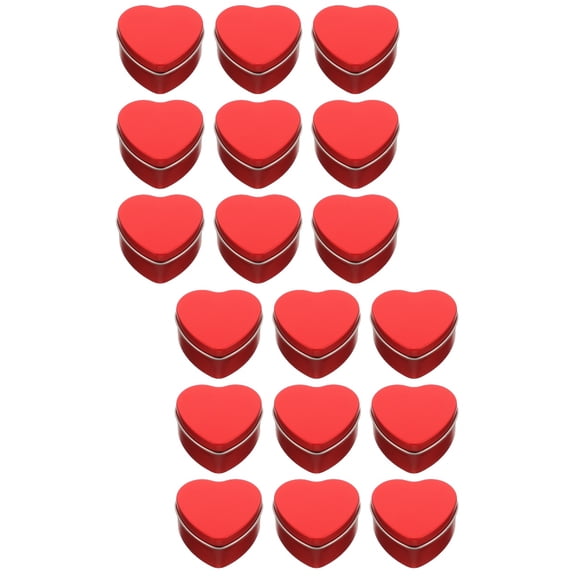 2 Pieces Gel Heart Shaped Candy Box Baby 6.00X6.00X2.70CM Red