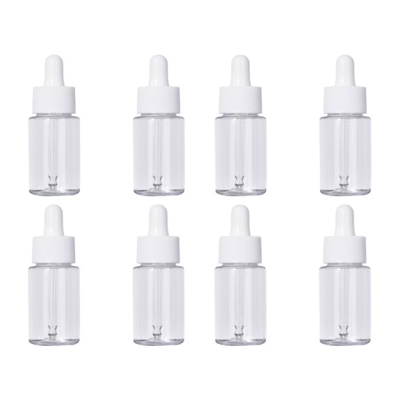 2 Pieces Glass Dropper Bottles Empty Oil Dispenser Spray White