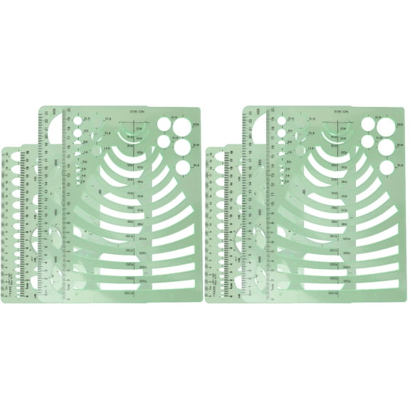 2 Pieces Grids Stencils for Crafts Drawing Template Ruler
