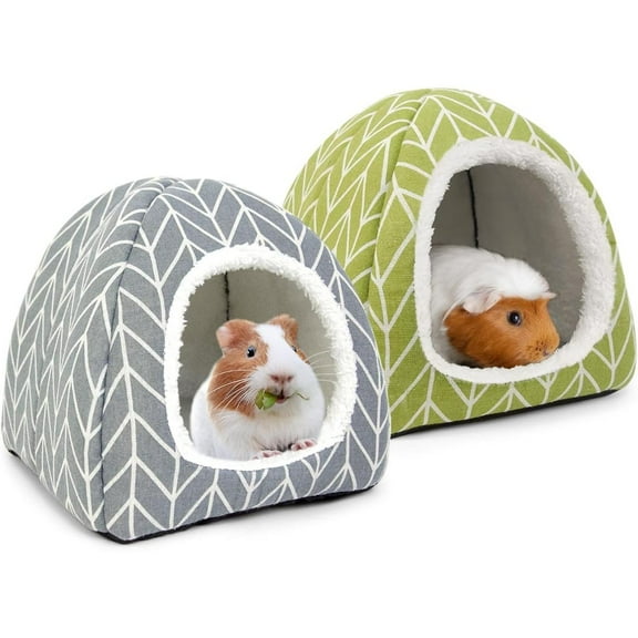 2 Pieces of Guinea Pig Hiding Nest -10.24 X 10.24 Inches Washable Plush Small Animal House, Thickened, Suitable for Comfortable Nests for Hamsters, Chinchillas, Hedgehogs, Ferrets, Pets