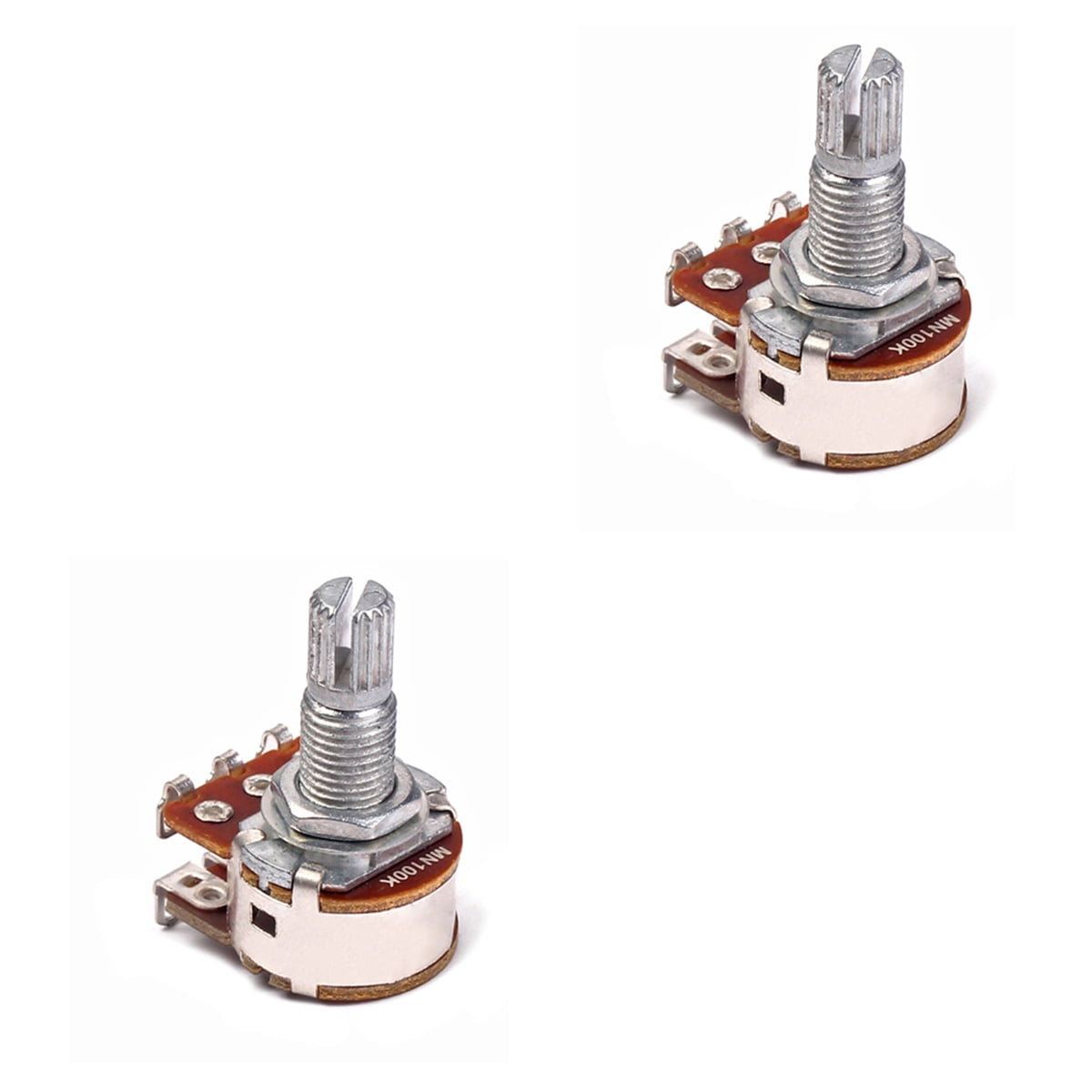 2 Pieces Guitars MN100K Solder Lugs Guitar Amp Potentiometer Guitar Volume Potentiometer