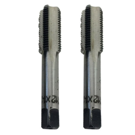 2 Pieces HSS Metric Taper Tap Set 12Mm X 1.25 Right Hand Thread For Metalworking Drilling And Tapping Applications High Steel Tool