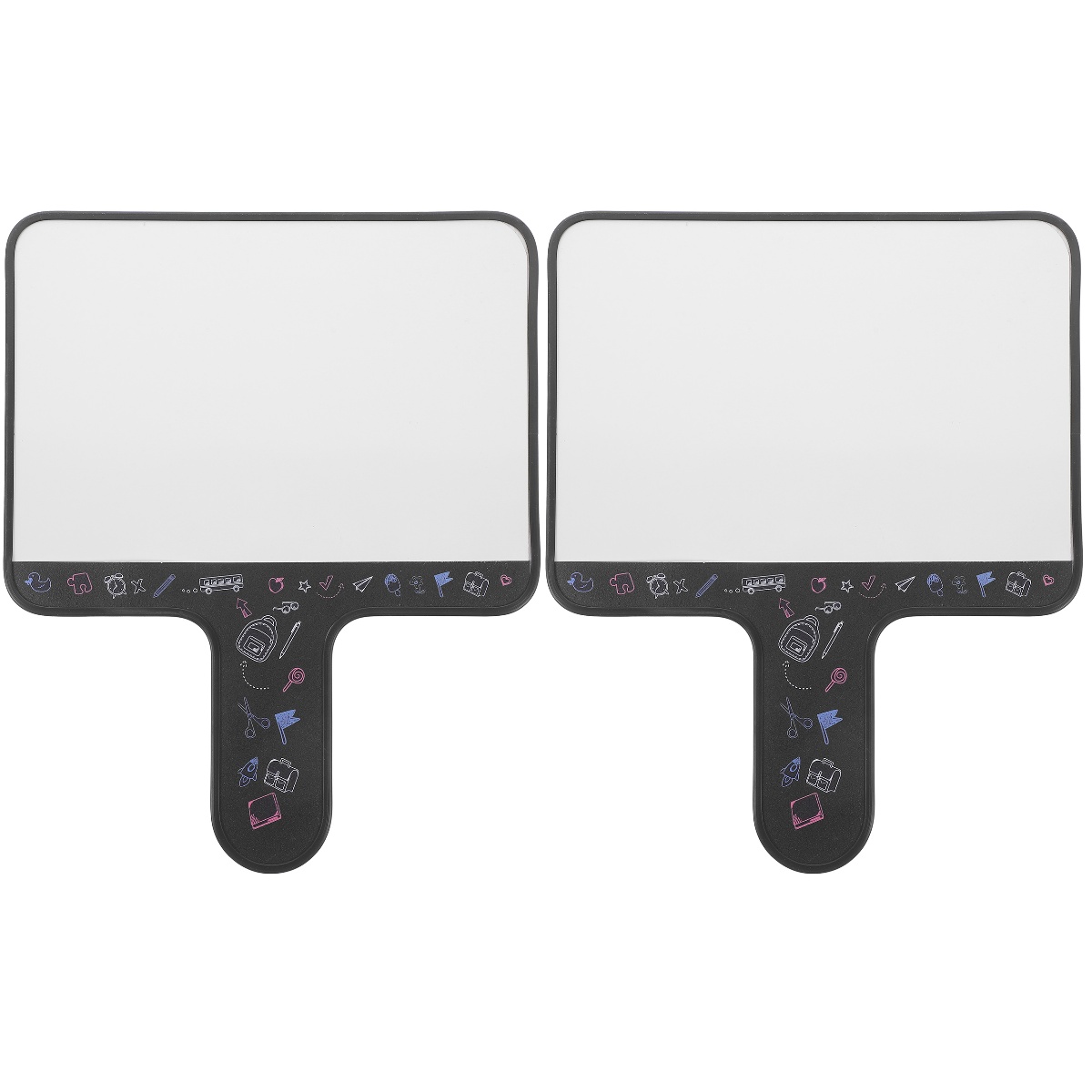 2 Pieces Handheld Whiteboard Paddle Small Boards Blackboard