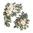 thumbnail image 1 of 2 Pieces Handmade Artificial Wreath Door Hanging Fake flower Hanging Scene Layout Rustic Wedding Arch Flower for Outdoor Decorative , style C, 1 of 8