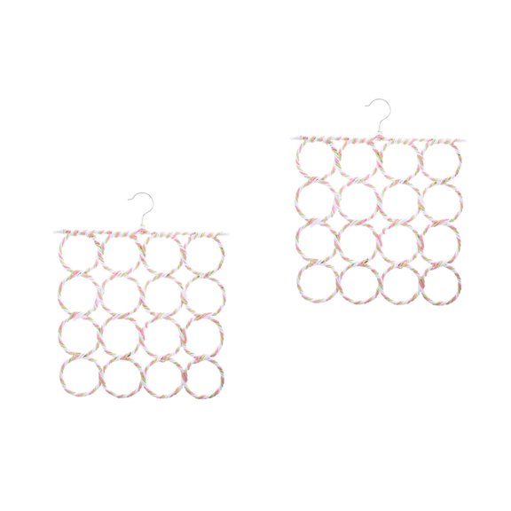 2 Pieces Hanging Clothes Organiser Trouser Hangers Scarf Rack