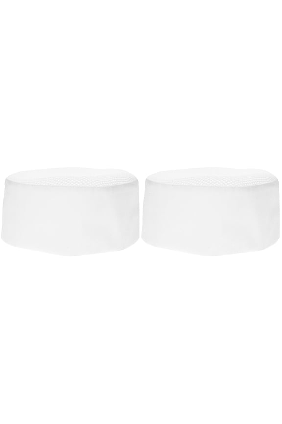 2 Pieces Has Restaurant Cook Caps Waiter Hat for Kitchen Bakery Cook Hat Chef Hat Working Hat White Cotton Men and Women