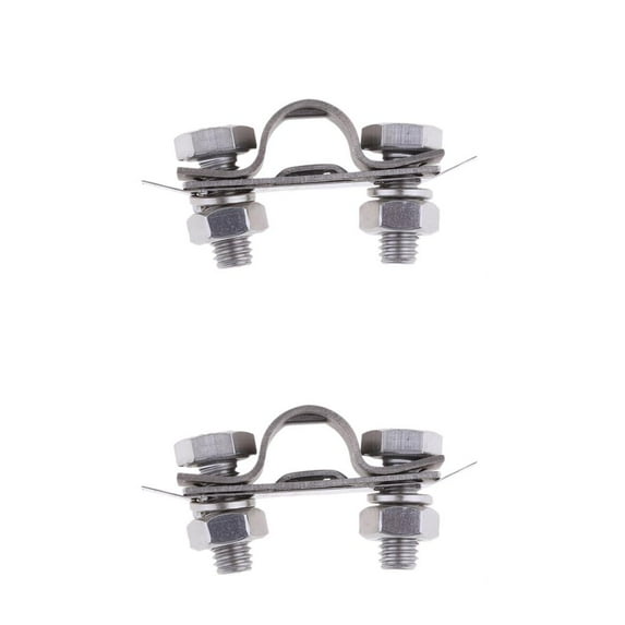 2 Pieces Heavy Duty Throttle Cable Clamp 1 inch 25mm for Boat Small Yacht rv Truck Car Vehicle (Stainless Steel)