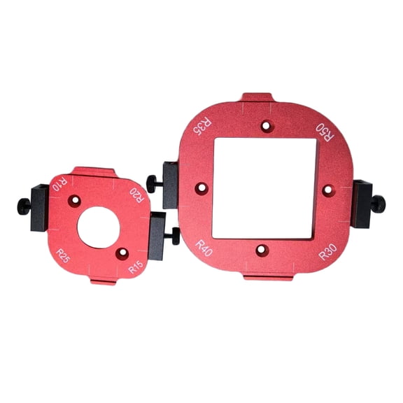 2 Pieces High Precise Routers Corner Jigs Guides 10-50R for DIY and Professional Use For Accurate Wood Finishing