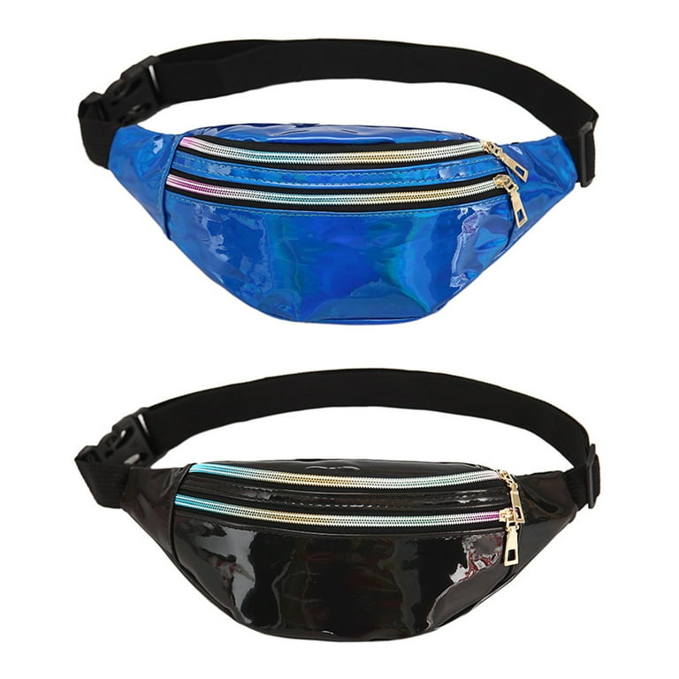 Blue holographic fanny pack hotsell