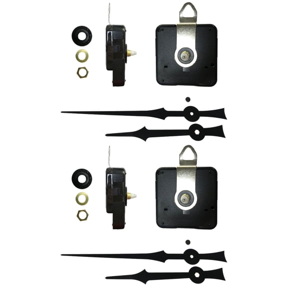 2 Pieces Home Clock Movement Accessory Chime Digital Wall Clocks Battery Operated Black