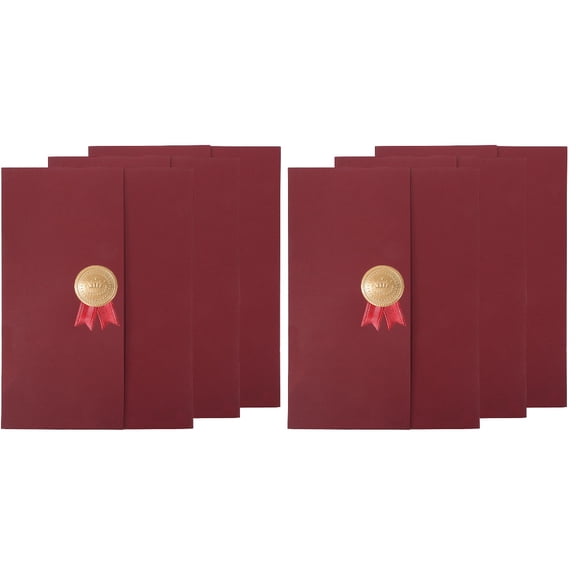 2 Pieces Certificate Cover Envelope Holder Diploma Protector Document Folder for Awards and Honors