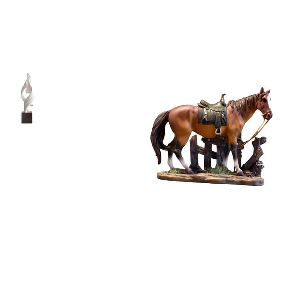 2 Pieces Horse Figurine Resin Art Statue Abstract Sculpture Smooth Surface for Entryway Table and Shelf Display