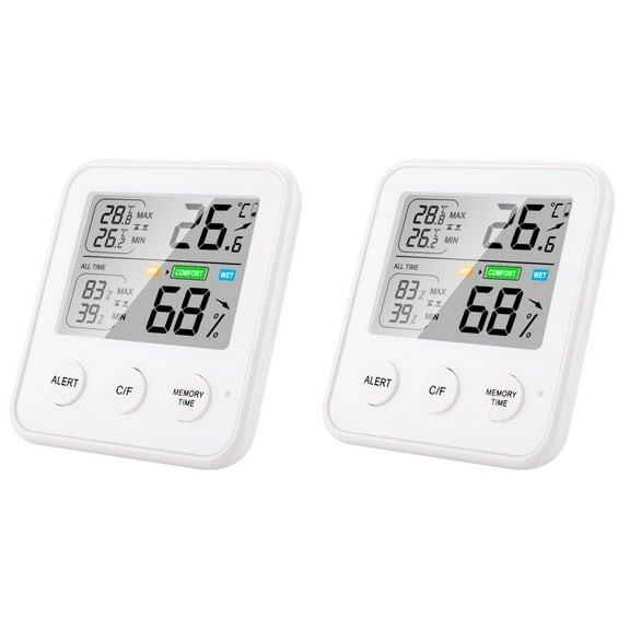 2 Pieces Humidity Sensor Thermostat Thermometer Shopping Mall