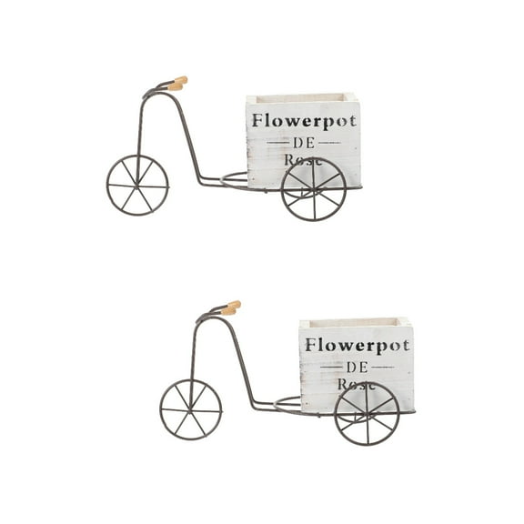 2 Pieces Hydrangeas Bicycle Stand Stable Flower Rack Bike Plant