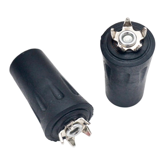 2 Pieces Ice Cane Crutch Tip Hiking Walking Stick Attachment Nonslip Rubber for Seniors and Travelers