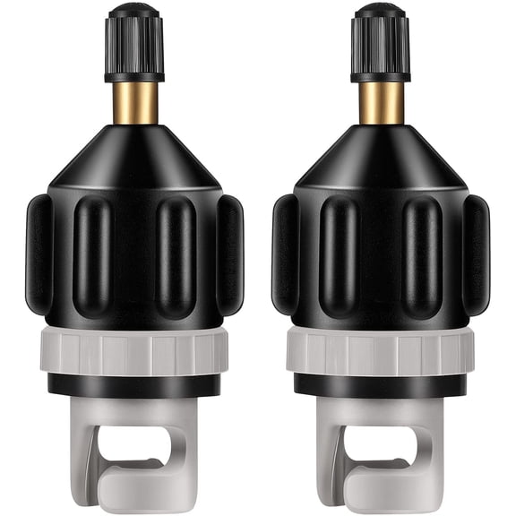 2 Pieces Inflatable Boat SUP Pump, Adaptor Air Pump, Converter Air Valve Adapter, Conventional Air Pump Adapter, Pumping Head Connector for Inflatable Kayak Stand Up Paddle Board Inflatable, Black