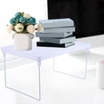thumbnail image 1 of RENACLIPY White Stackable Foldable Storage Shelf for Home No Assembly Required 2Pcs, 1 of 8