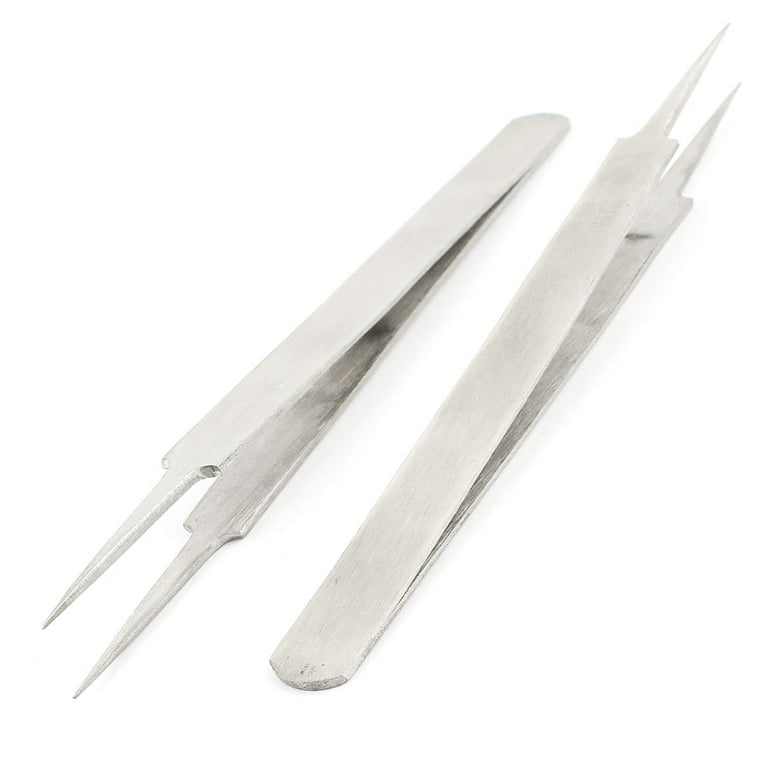Unique Bargains 2 Pieces Jewelry Watch Precision Pointed Tip Tweezers 5 inch for Watchmakers, Adult Unisex, Size: One size, Others