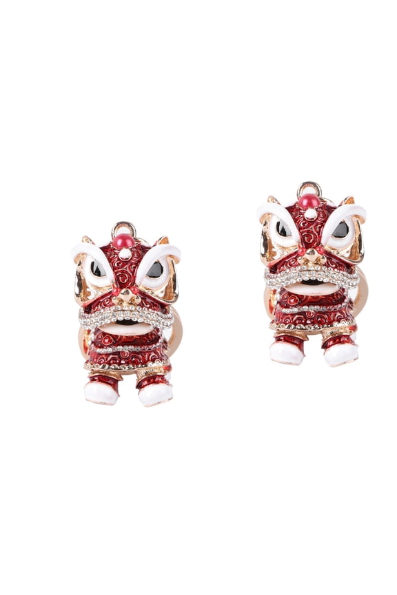 2 Pieces Key Accessory Creative Keychain Cartoon Pouch for Keys Red