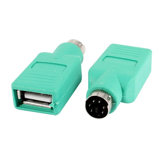 Unique Bargains 2 Pieces Keyboard Mouse USB A Female to PS/2 Male Connector Convertor Adapter