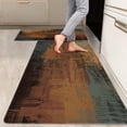 thumbnail image 1 of 2 Pieces Kitchen Rugs, Abstract Non Slip Burgundy Red Yellow Comfort Art Modern Indoor Floor Mat Runner Rug Set for Laundry Office Sink Bathroom (17"x48"+17"x24"), 1 of 5