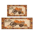 thumbnail image 1 of 2 Pieces Of Kitchen Rugs and Mats Non Skid Washable Fall (118) Kitchen Mat,Floor Cushion Waterproof Rug,Rubber Backed Area Rugs for Laundry 47*17+30*17, 1 of 7